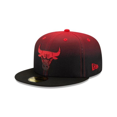 Black Chicago Bulls Hat - New Era NBA Back Half 59FIFTY Fitted Caps USA1749536